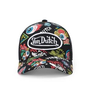 Von Dutch Graphic Black Cap